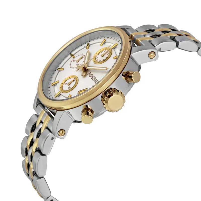 Fossil Boyfriend Silver Dial Ladies Watch- ES3746